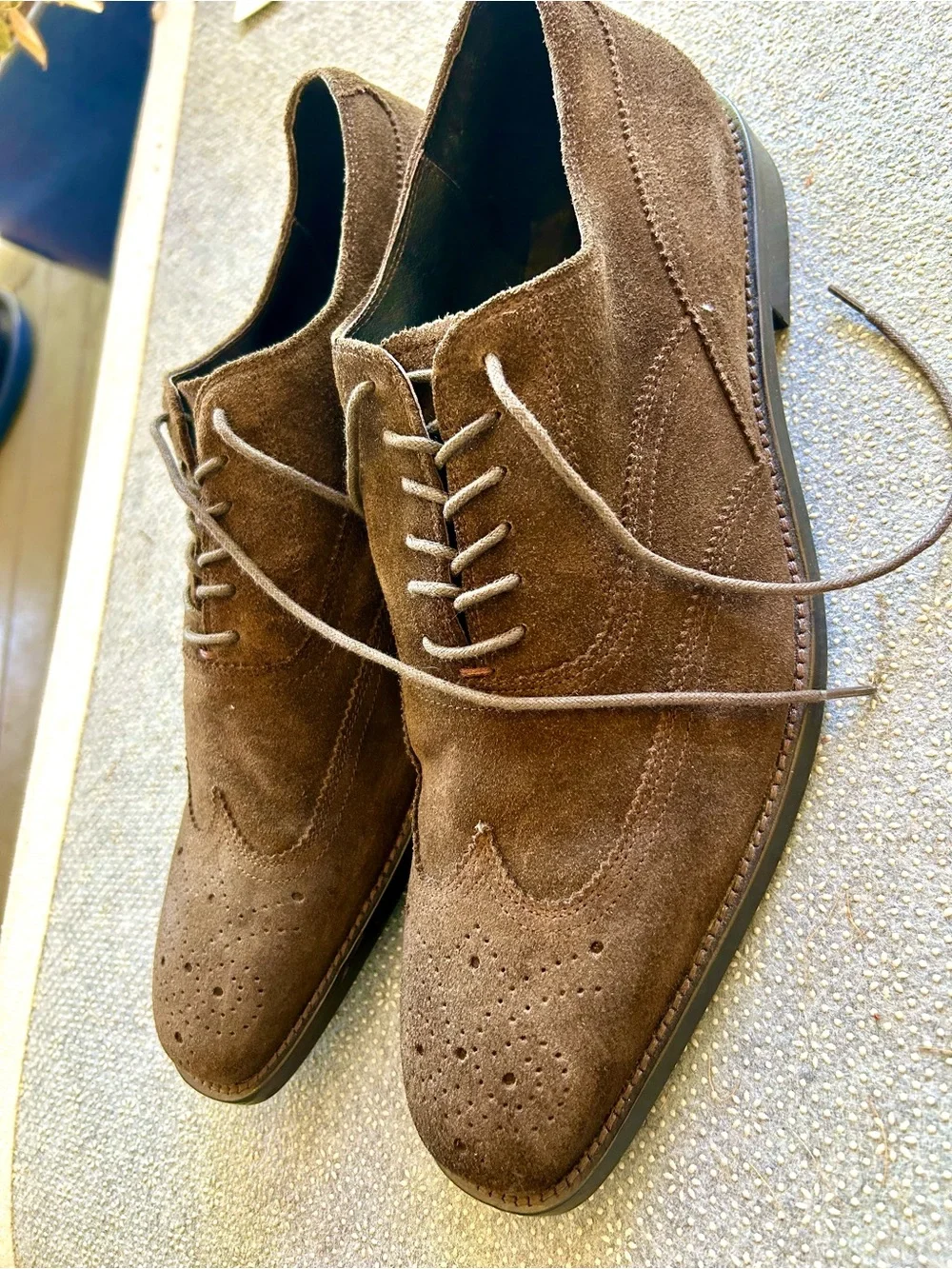 Aston Grey Collection Men’s Dress Shoes – Size 11 (Brown Suede)